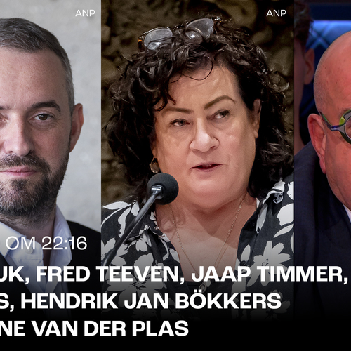 Donderdagavond met Caroline van der Plas, Jimmy Dijk, Fred Teeven, Jaap Timmer, Johan Nijenhuis & Jan Bökkers